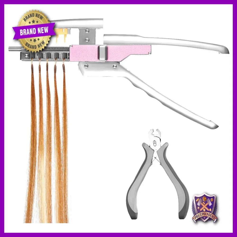 Professional 6D Hair Extensions Machine Kit, No-Trace Tool for Quick Application